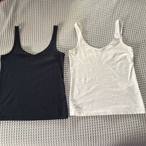 Banana Republic Navy Blue & White Tank Top